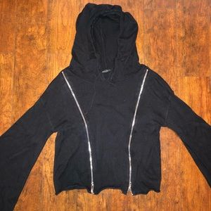 Brooklyn Karma Black Double Zip Hoodie